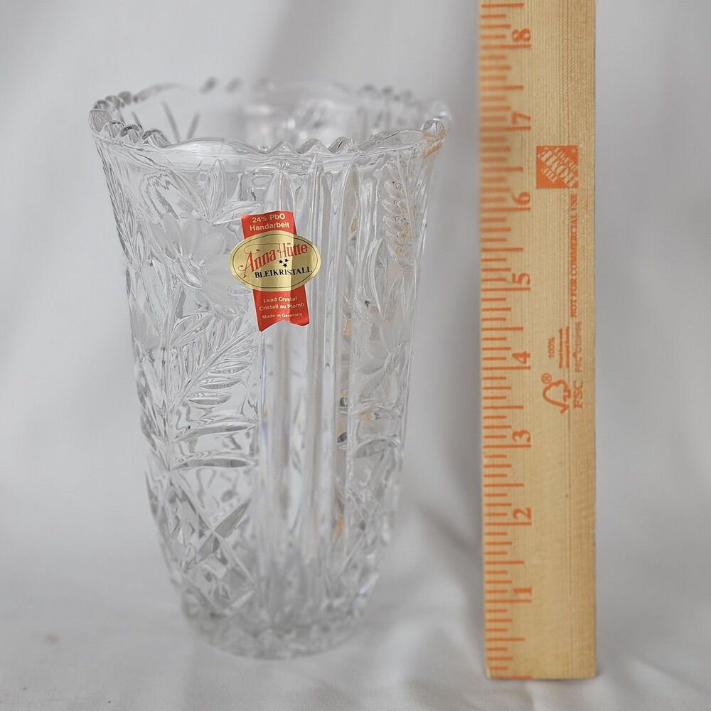Vase Stylesetter 24% Full Lead Crystal Style 302808 Margaret  7” Tall New in Box